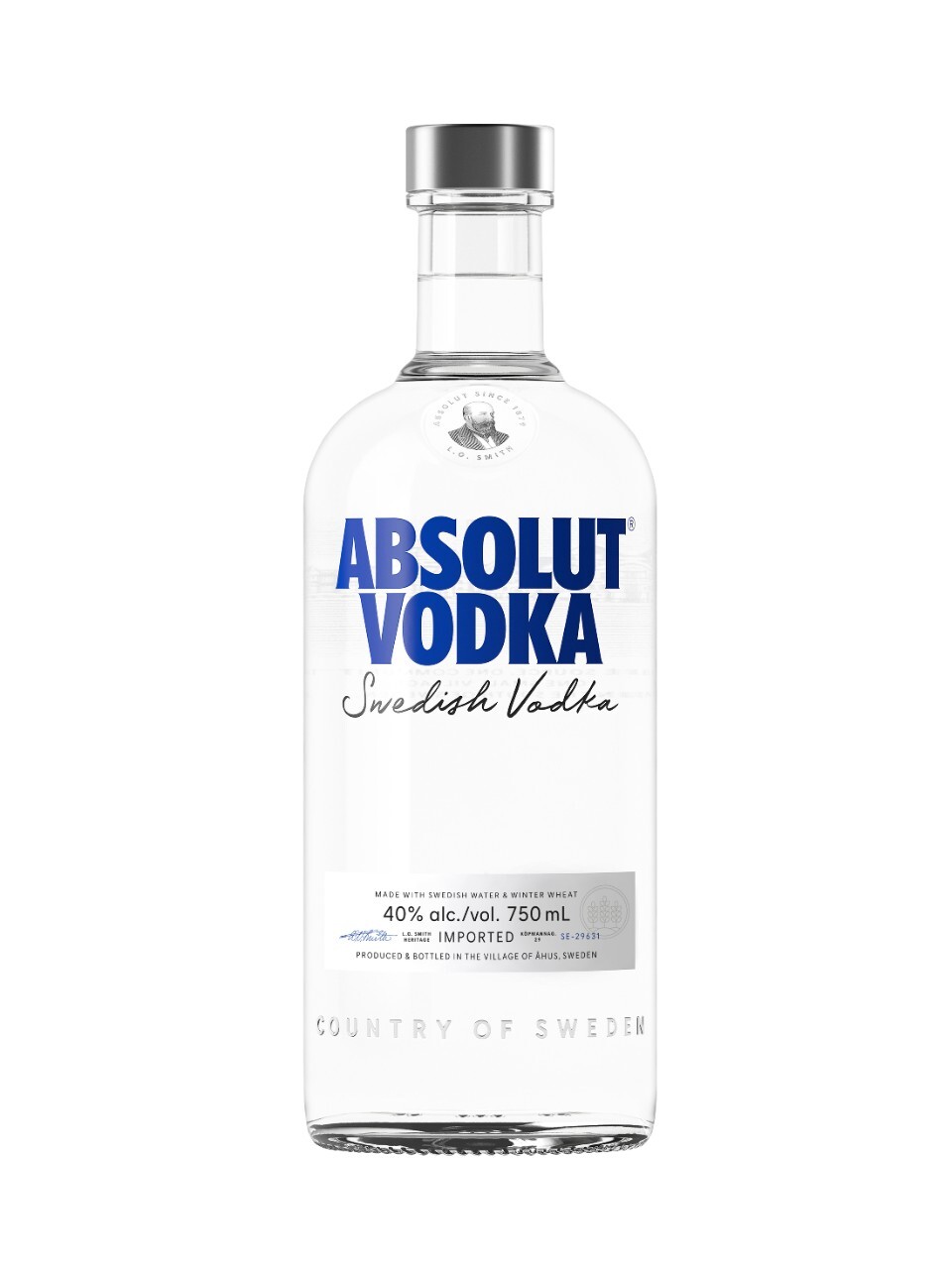 Absolut Swedish vodka bottle