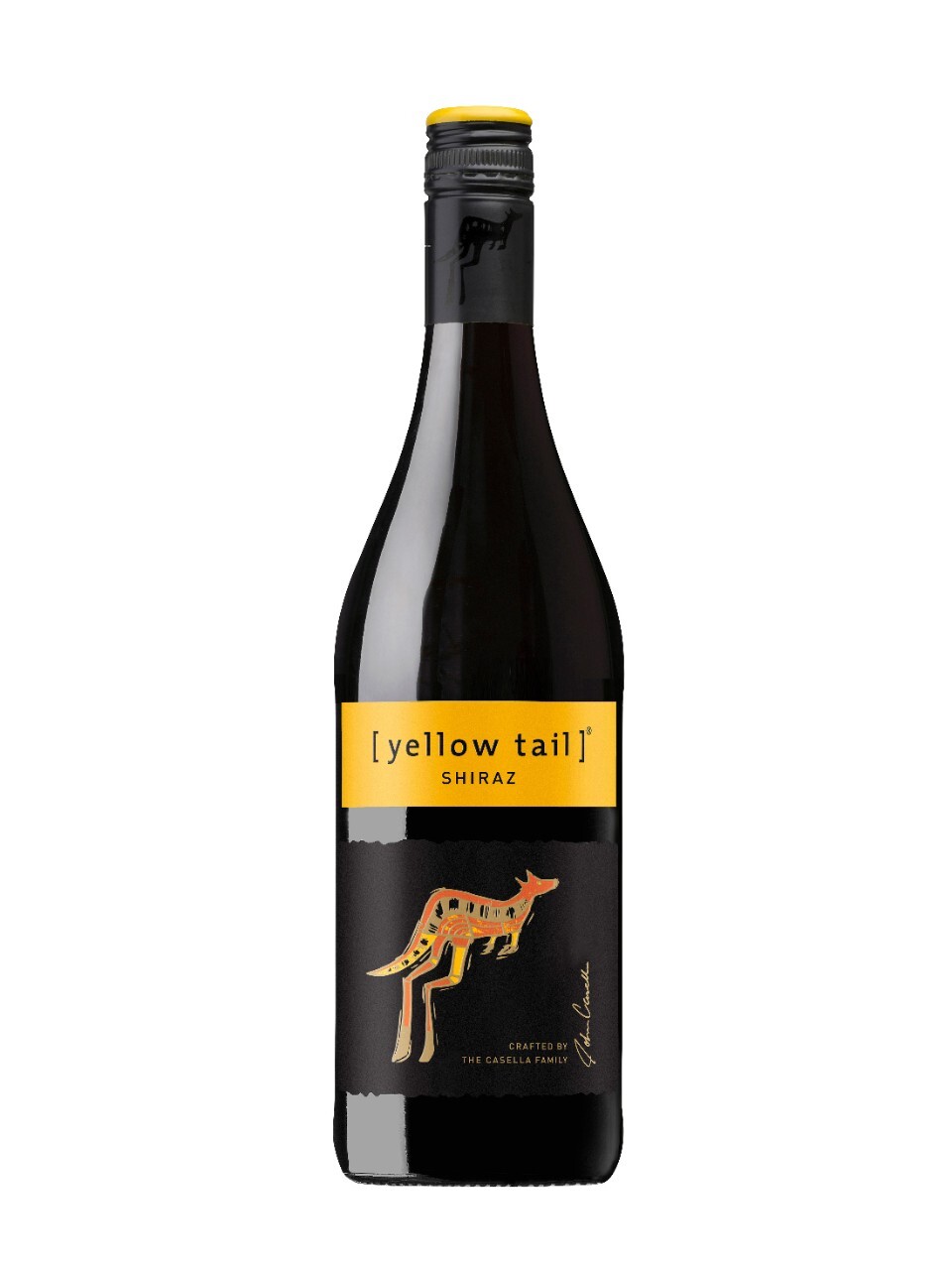 Yellow Tail Shiraz Australian house red wine bottle