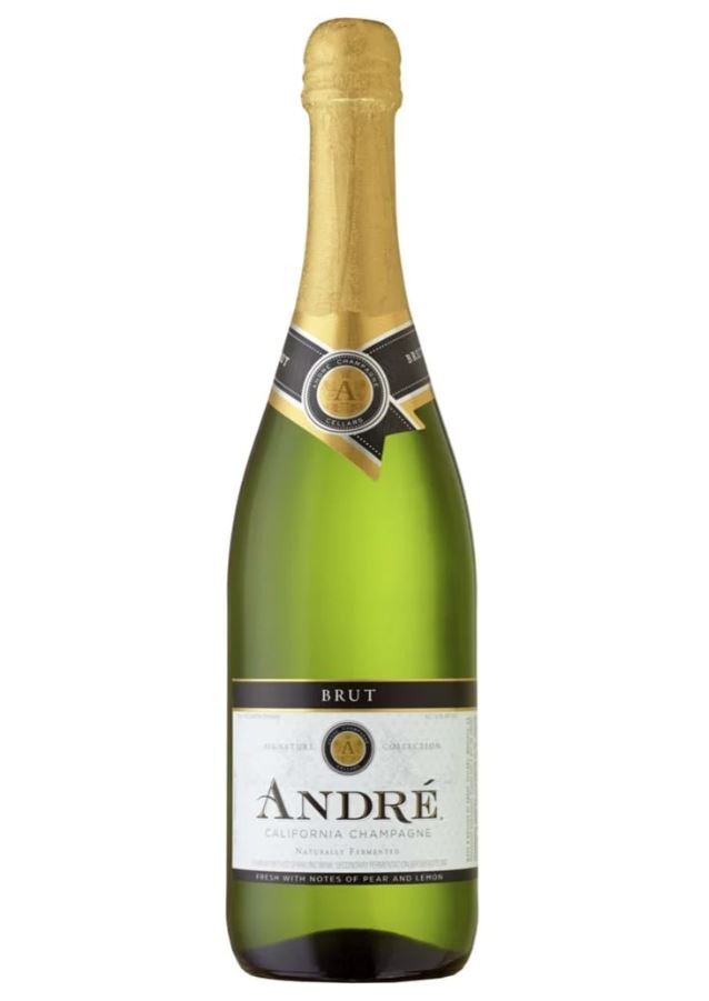 Andre Brut California Champagne sparkling wine bottle